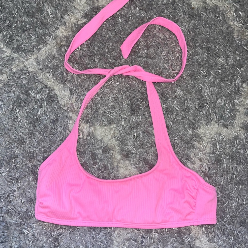 Pink target bikini top